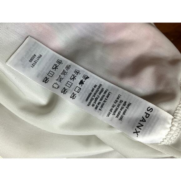 SPANX Draped One Piece Swimsuit Colorscreen Print Multi Color Size 8 PADDED BUST - Picture 4 of 5